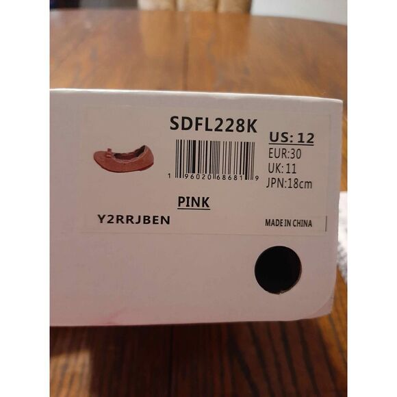 Girls Size 12 Dream Pairs Pink Ballet Flats Comfortable Slip-On Knit Shoes - Picture 10 of 10